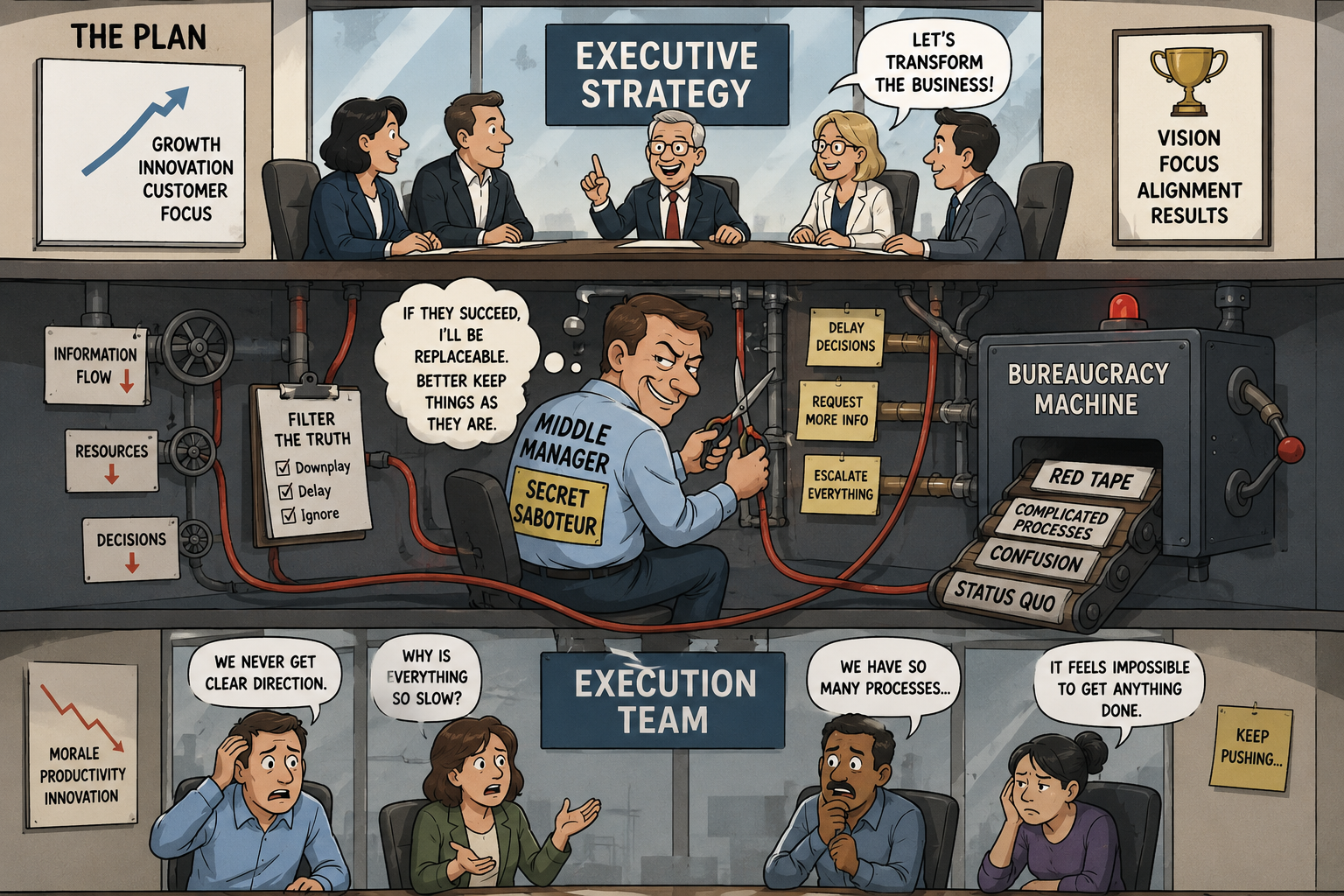 MIddle  Management Sabateur